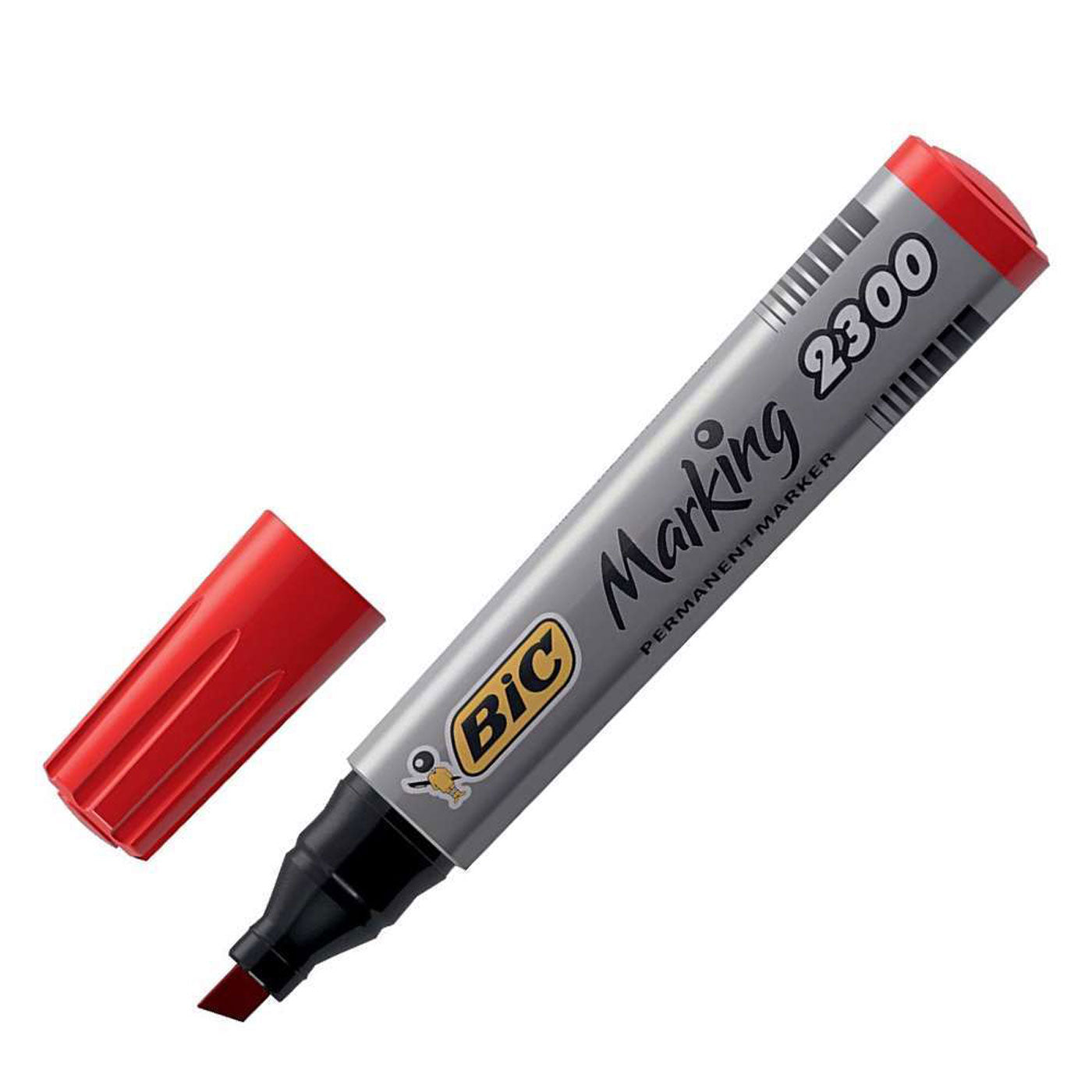 BIC Permanent Marker ECO 2300 Chisel Tip Red