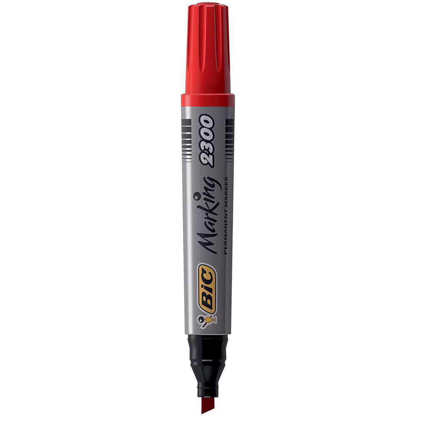 BIC Permanent Marker ECO 2300 Chisel Tip Red