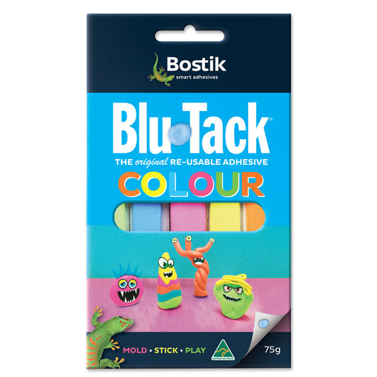 Bostik Blu-Tack Reusable Adhesive Coloured 75gm