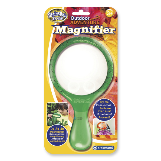Brainstorm Toys Magnifying Glass for Kids Outdoor Adventure Magnifier
