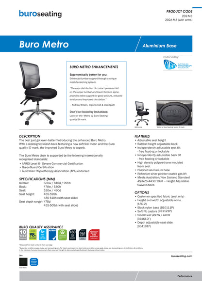 Buro Office Chair with Armrest Metro Black