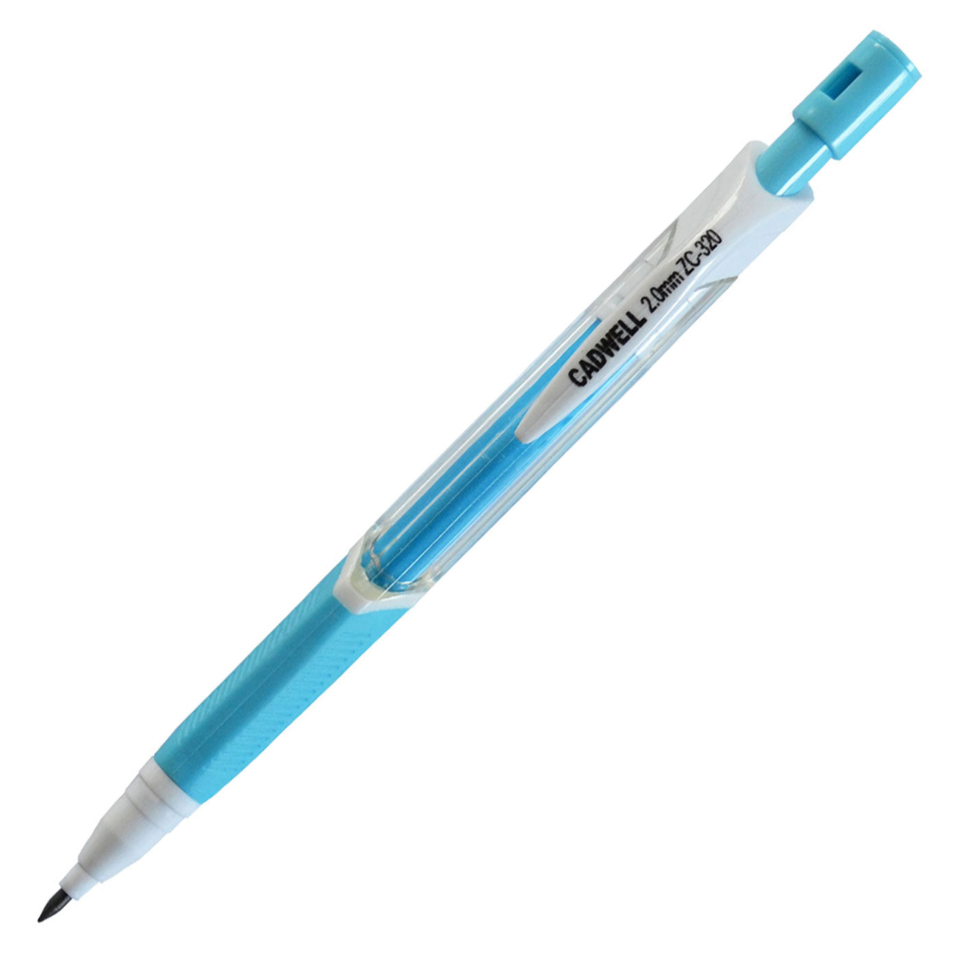 Cadwell Triangular Mechanical Clutch Pencil ZC-320 + Lead Sharpener HB 2.00mm Blue