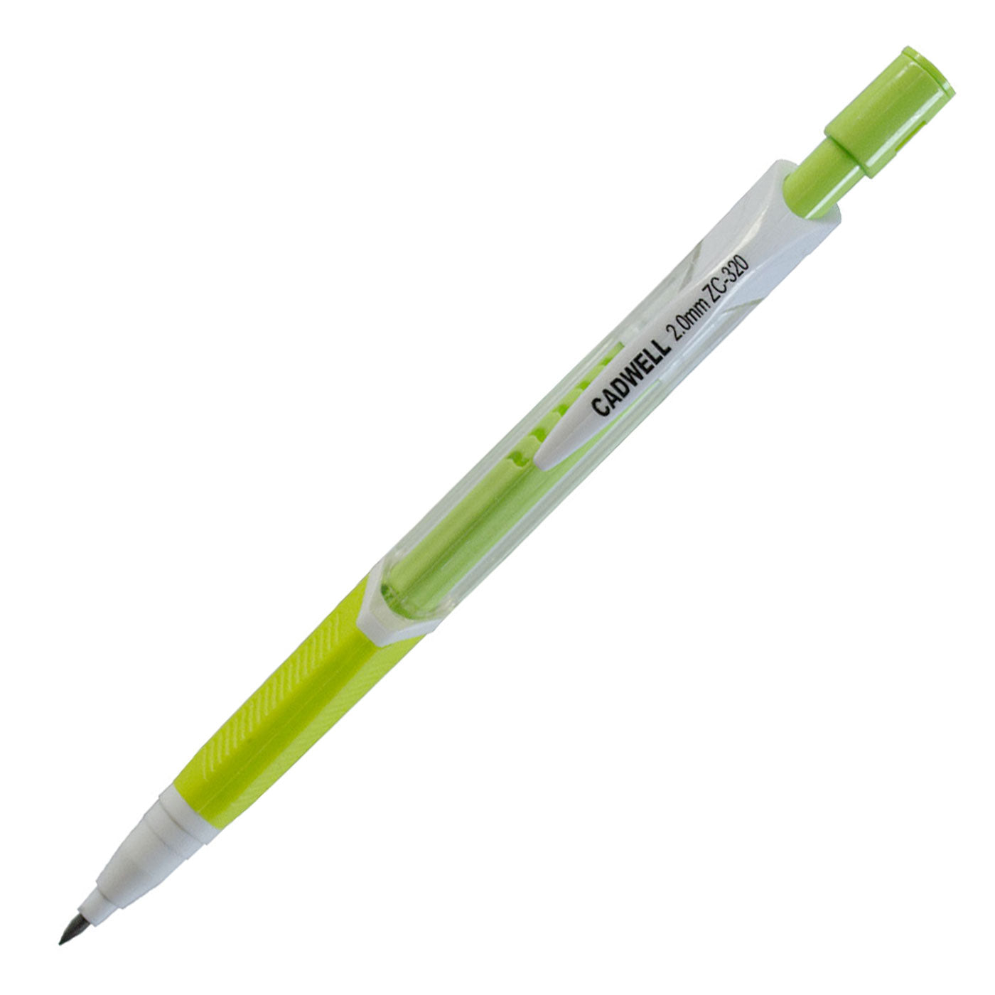 Cadwell Triangular Mechanical Clutch Pencil ZC-320 + Lead Sharpener HB 2.00mm Green