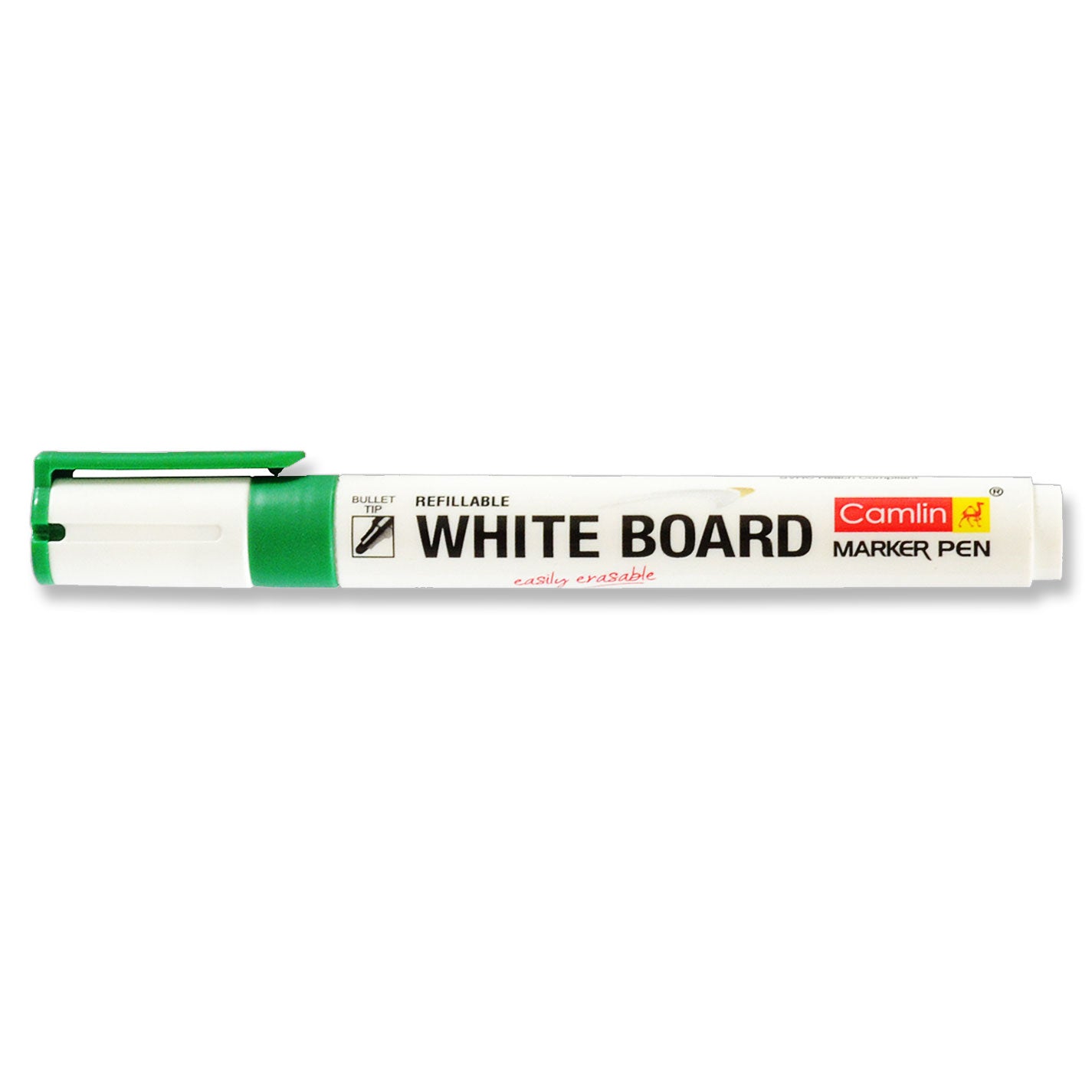 Camlin Whiteboard Marker Bullet Tip Green Refillable