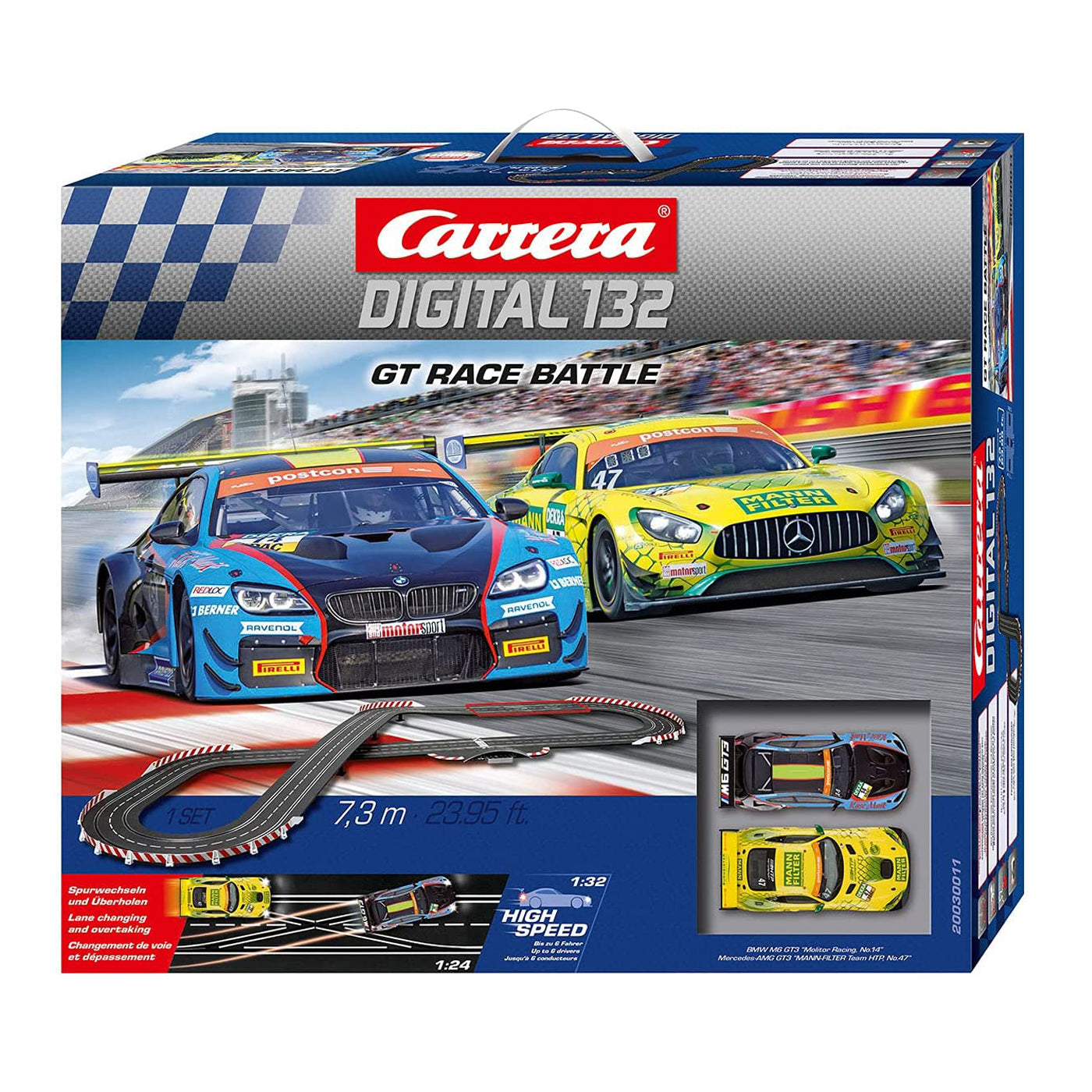 Carrera Digital Slot Racing System 132 GT Race Battle Track-7.3m