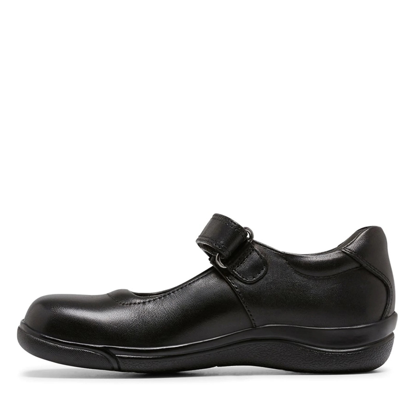 Clarks Girls Leather School Shoes Petite Black UK Size 8-3