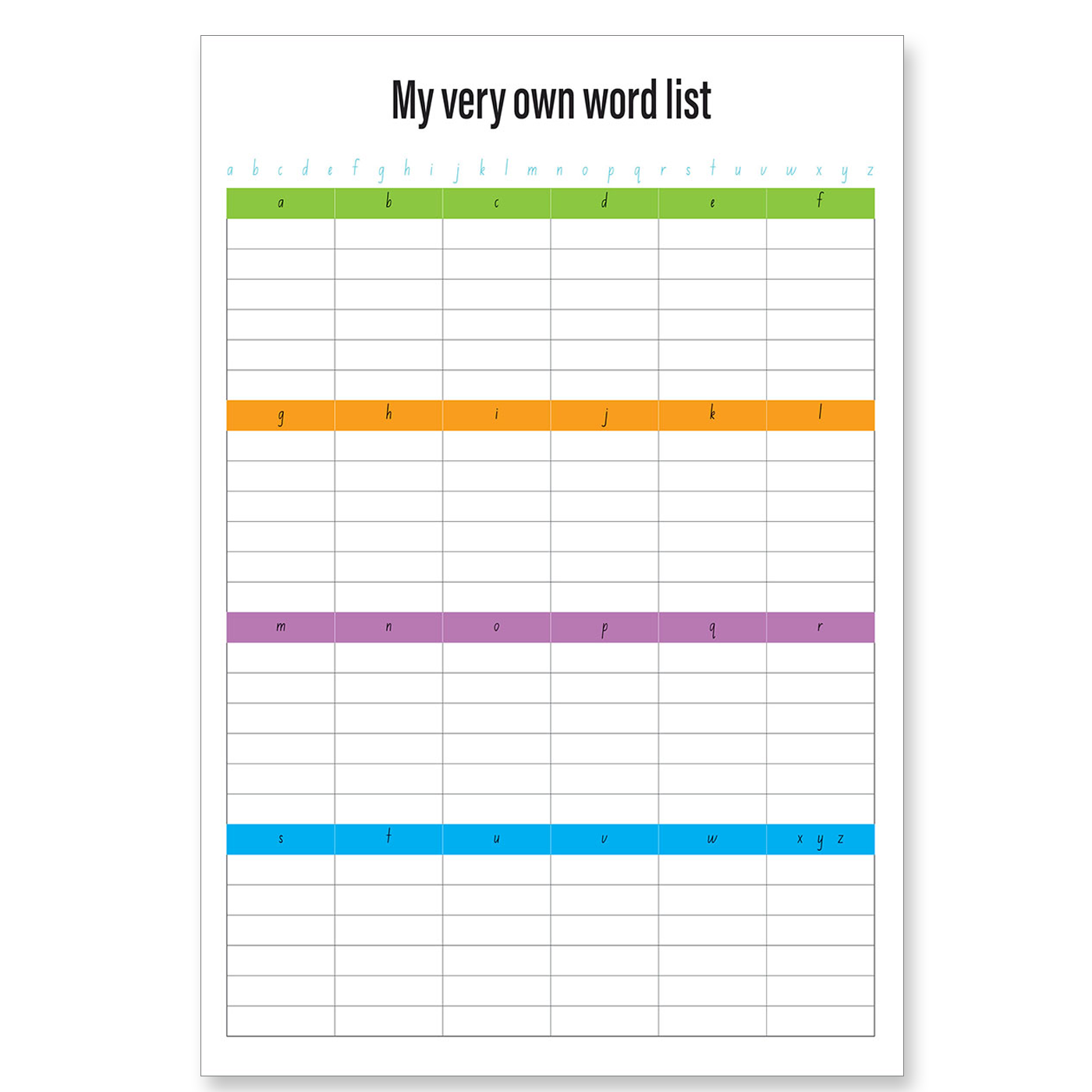 Clever Kiwi My Writing Book 9mm - My Very Own Word List
