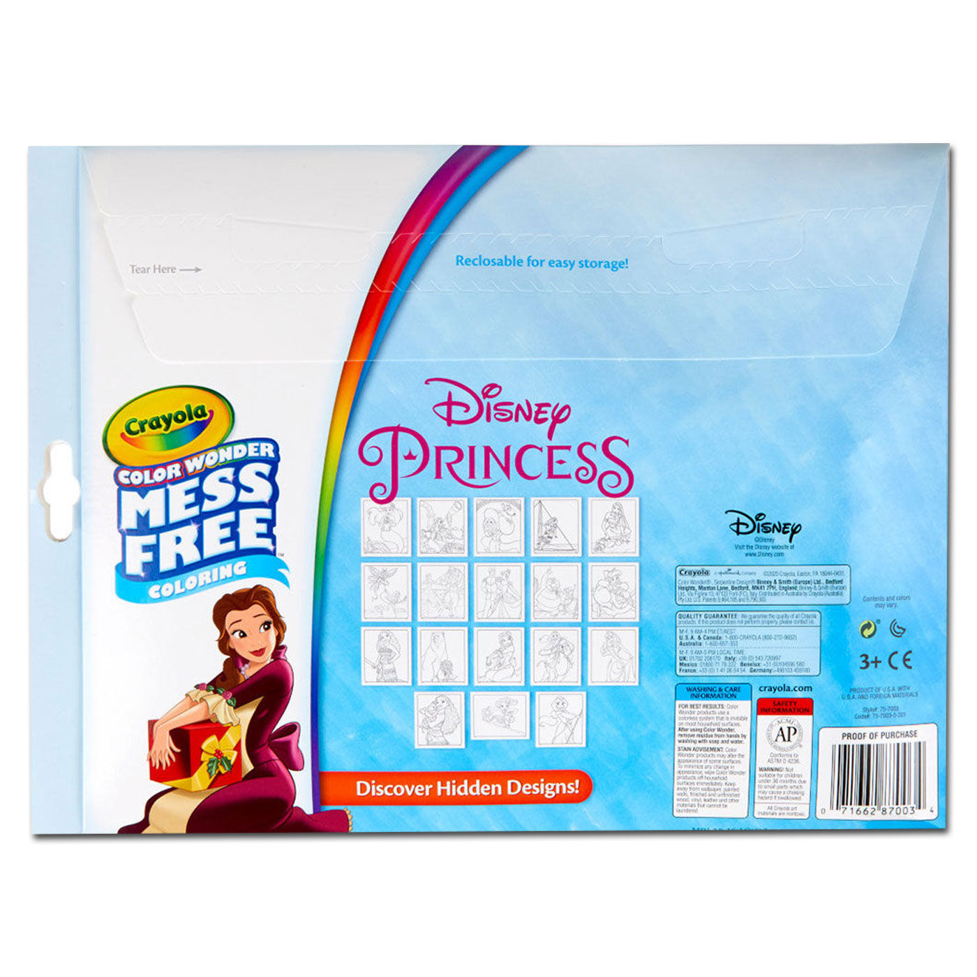 Crayola Color Wonder Magic Ink Markers Foldalope Disney Princess