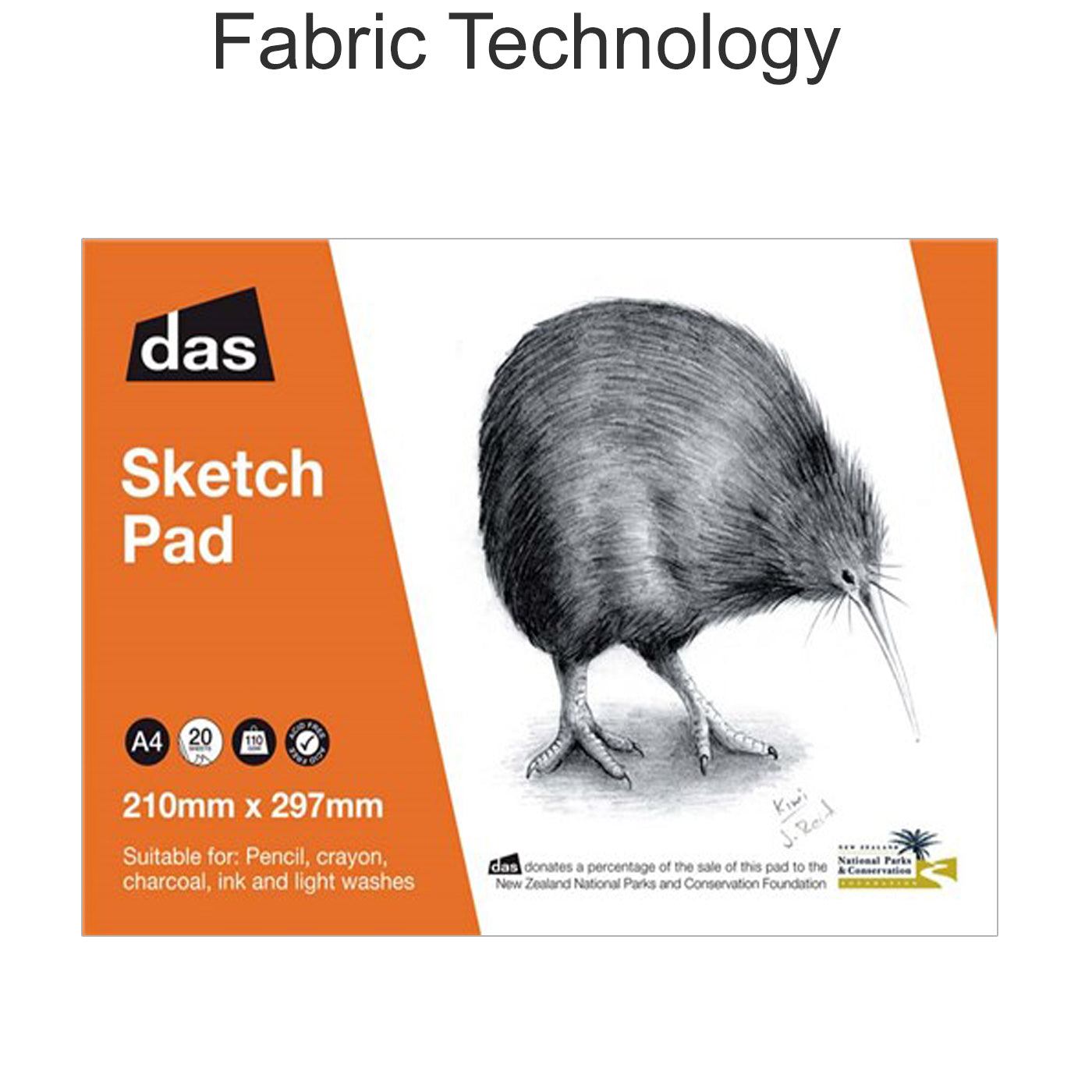 Das Sketch Pad Kiwi 110gsm 20 Sheets A4