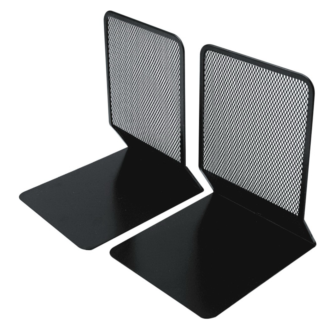 Deli Mesh Book Ends Metal Black Pair of 2