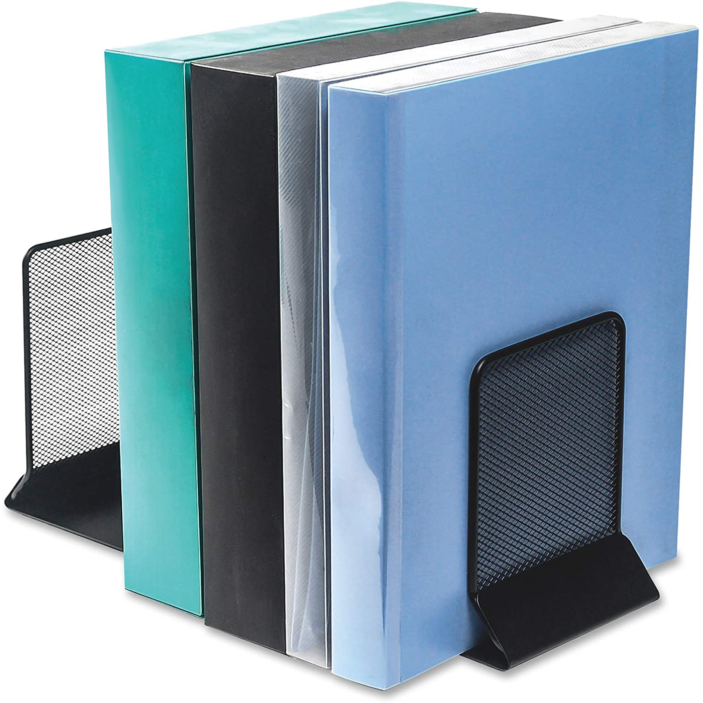 Deli Mesh Book Ends Metal Black Pair of 2