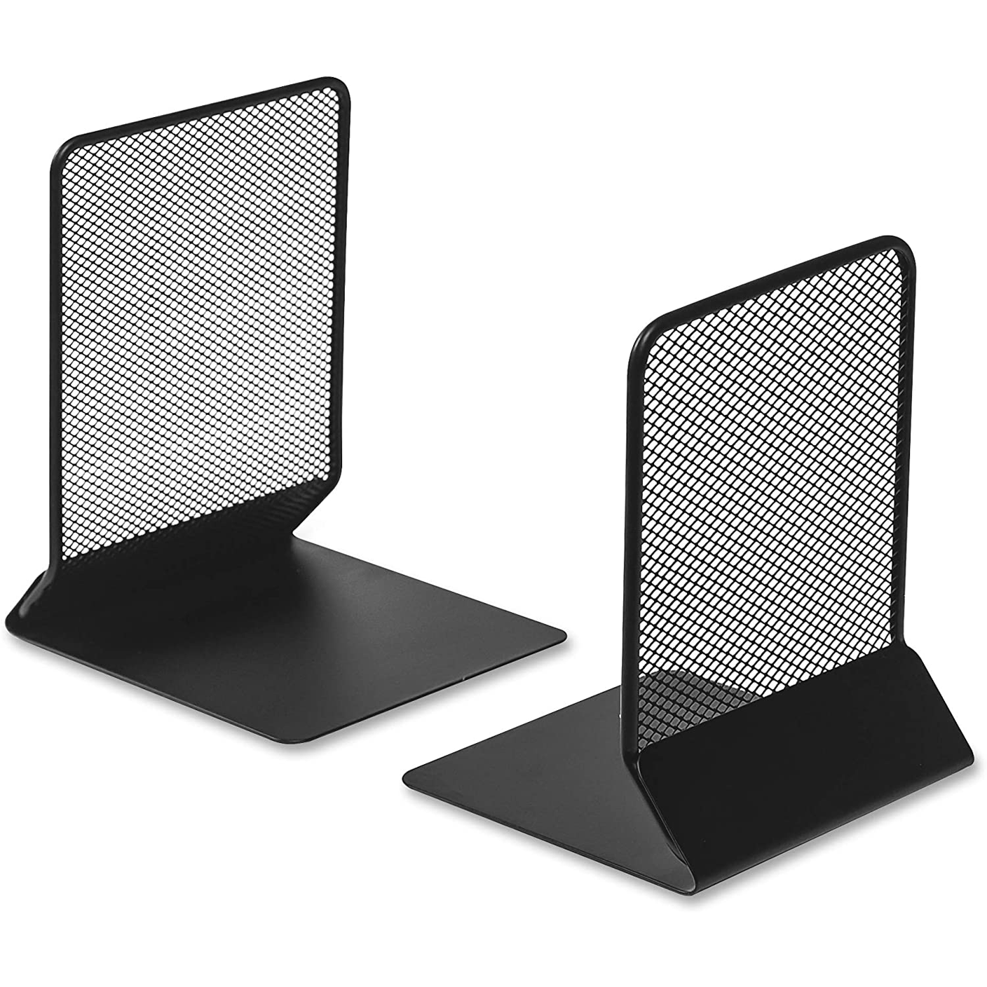 Deli Mesh Book Ends Metal Black Pair of 2