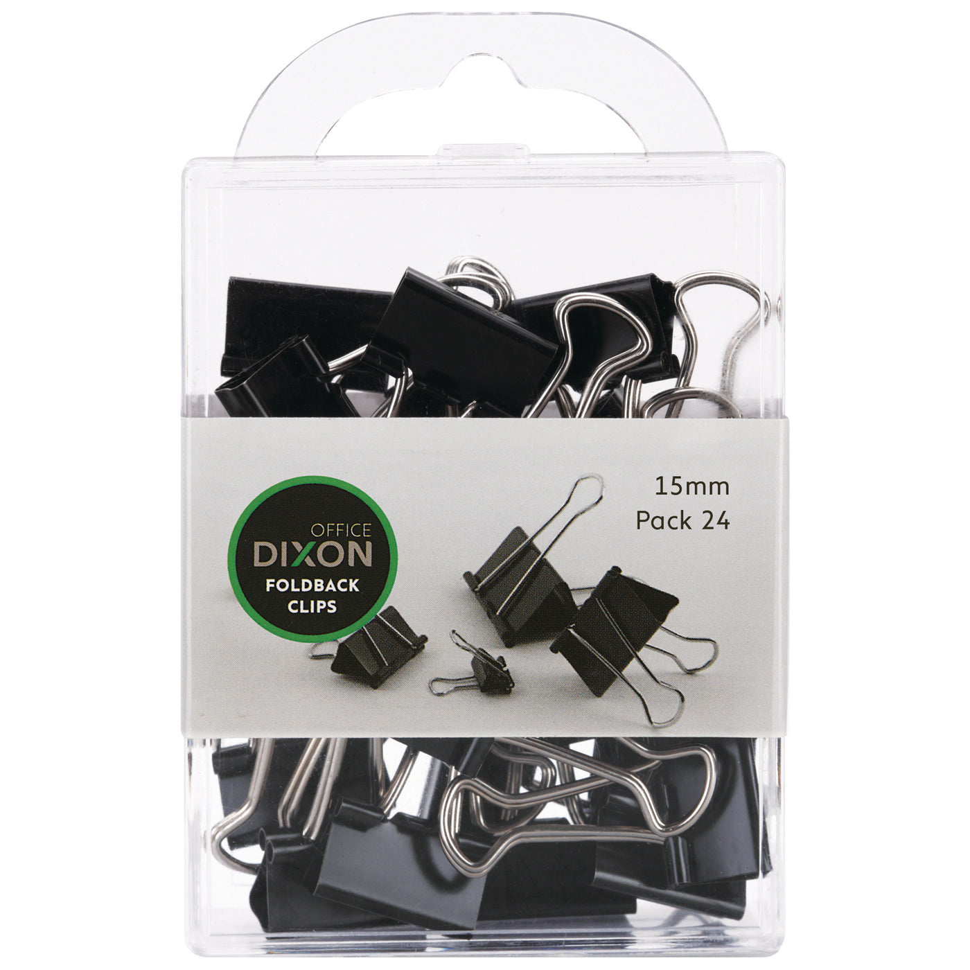 Dixons Foldback Clips 15 mm Pack 24 - School Depot
