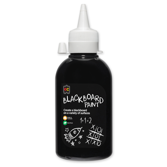 EC Blackboard Paint 250ml Black Suitable for Creating Blackboard on a Variety of Surfaces.