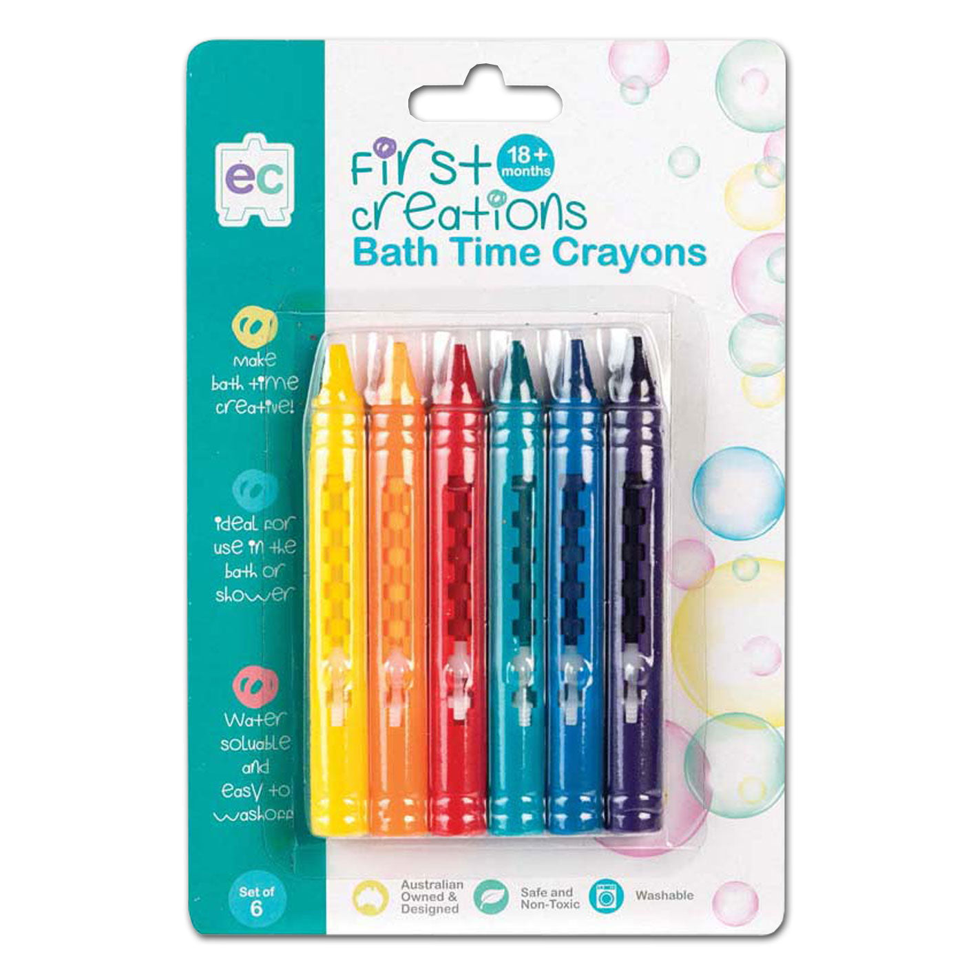 EC Bath Time Crayons Washable Set of 6