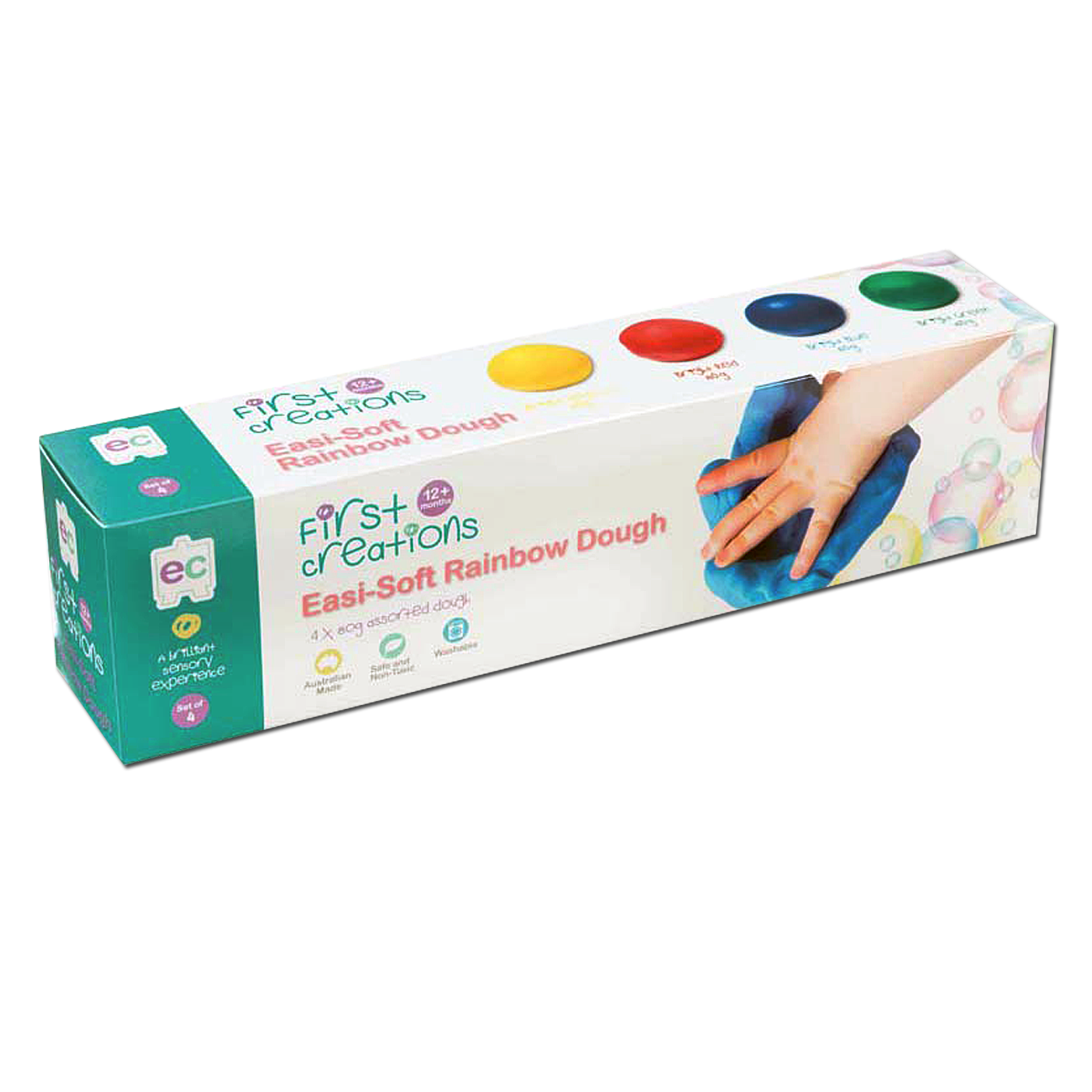 EC Playdough Easi-Soft Rainbow Set of 4 320g