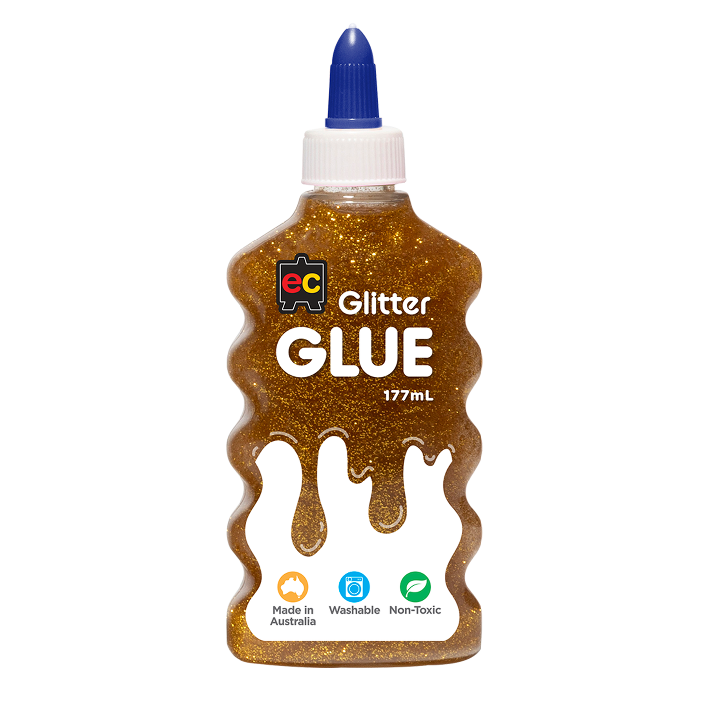 EC Glitter Glue 177ml Gold