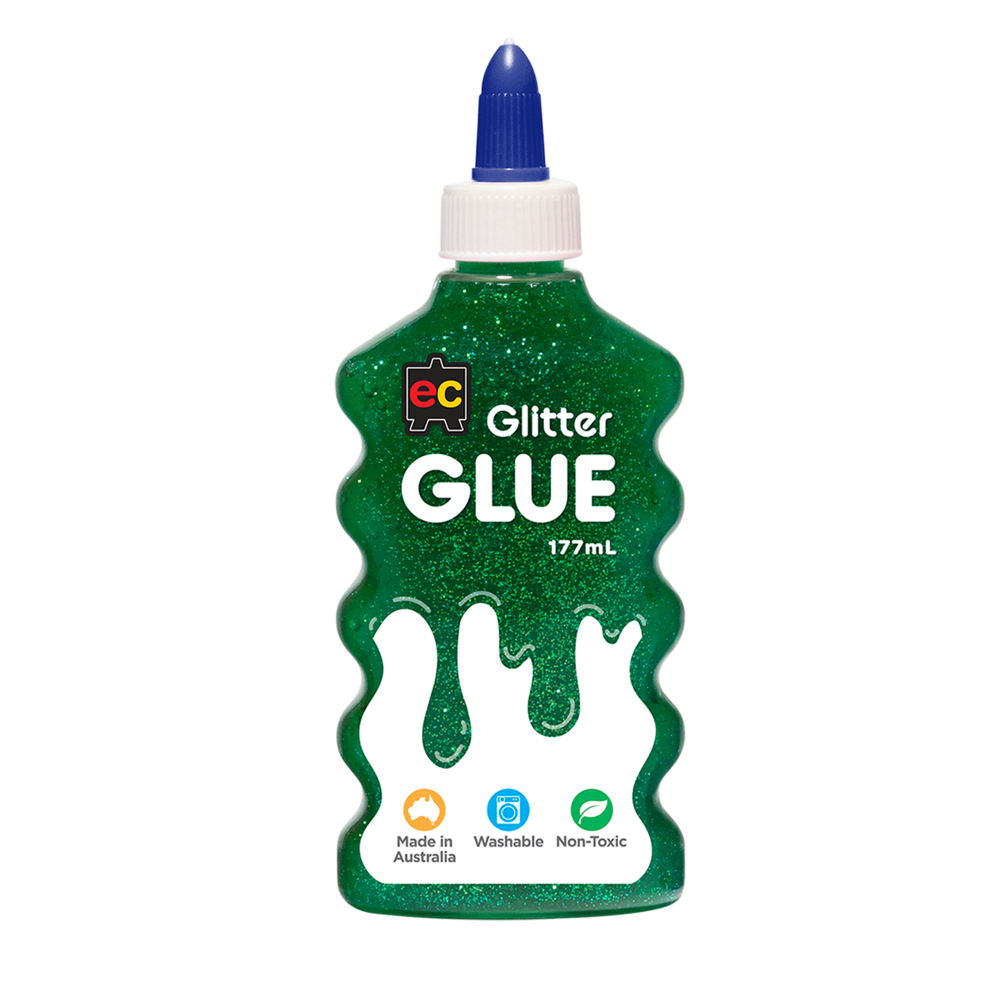 EC Glitter Glue 177ml Green