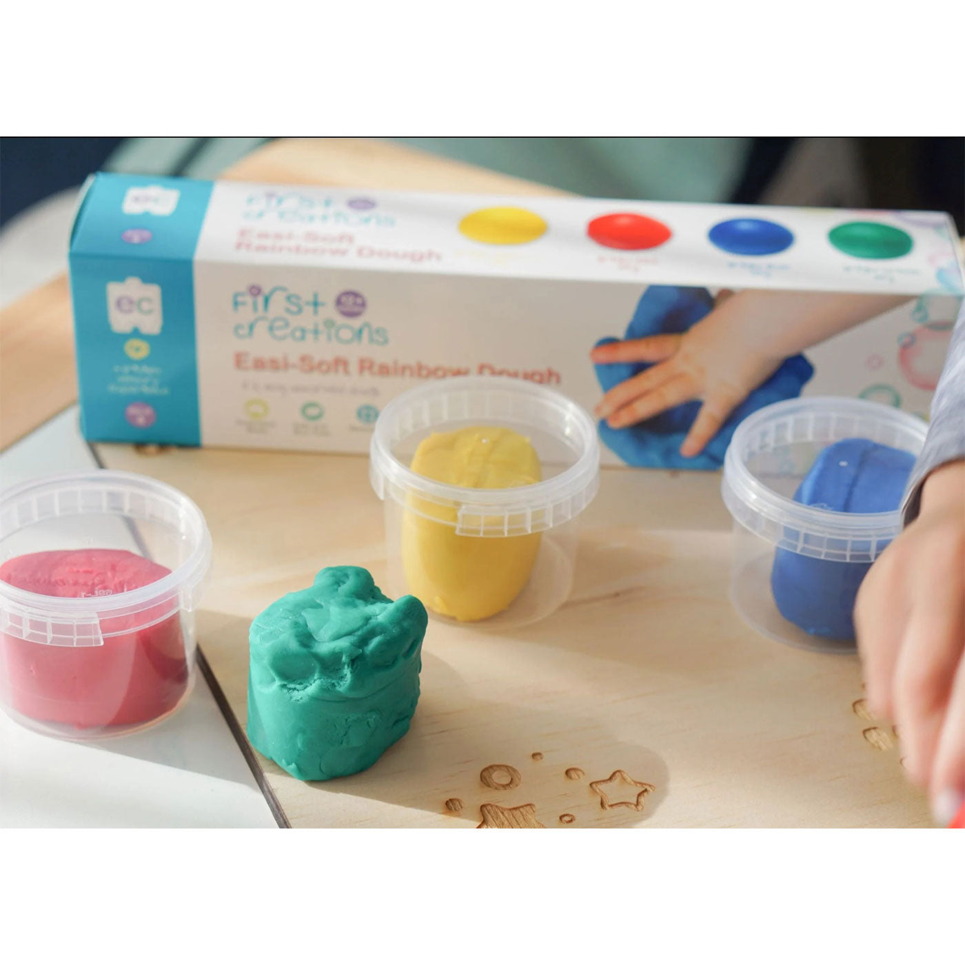 EC Playdough Rainbow Set of 4 x 80g Assorted Colours