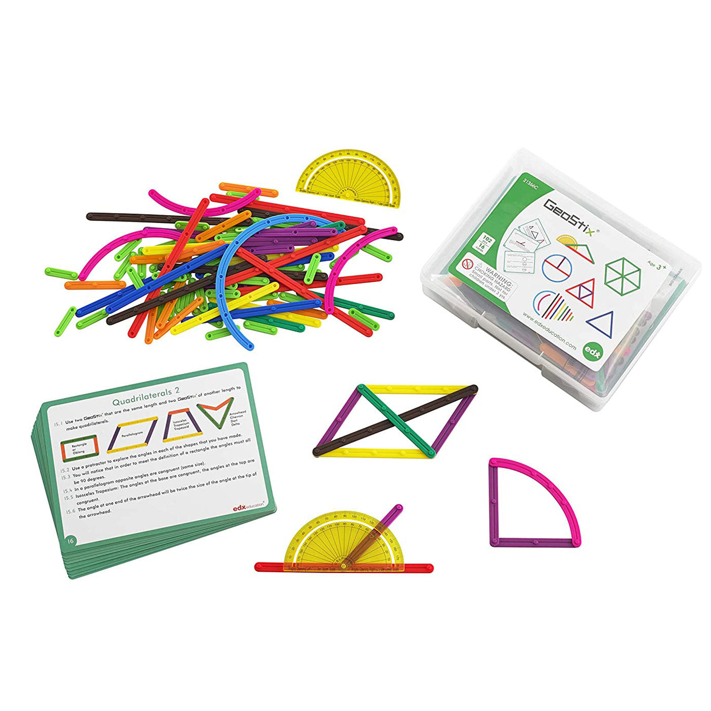 EDX Geostix Math Activity Set with 16 Cards