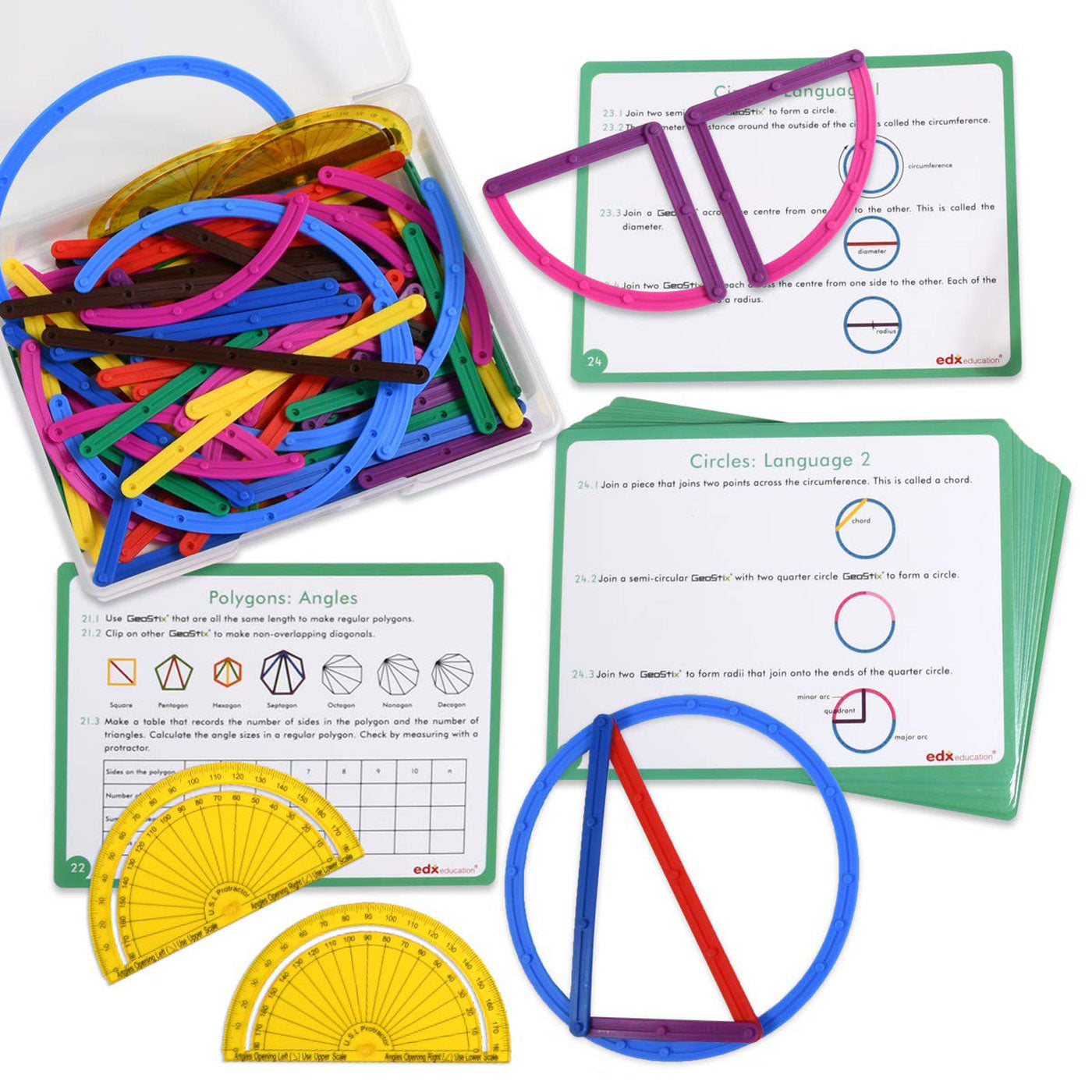 EDX Geostix Math Activity Set with 16 Cards