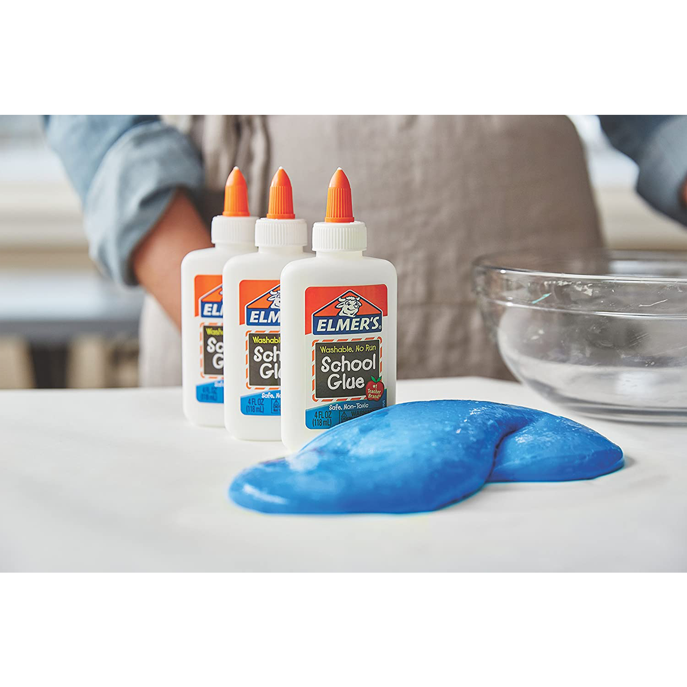 Elmer's White Glue Slime Making