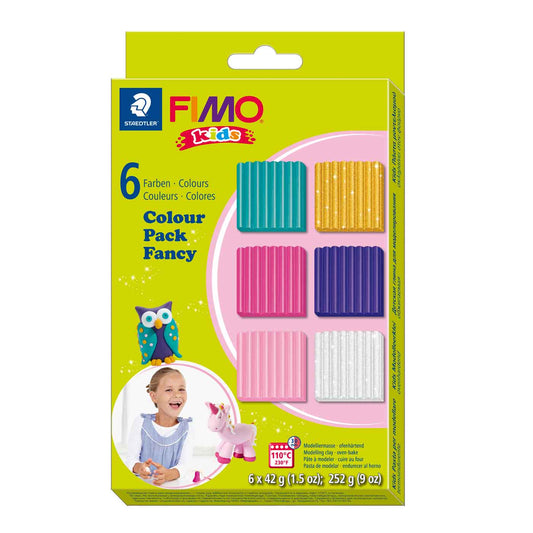 FIMO Modelling Clay Glitter 6 Colours 252g [6 x 42g]