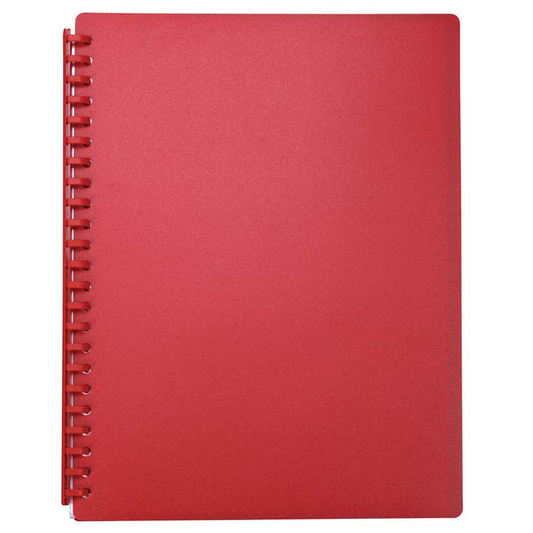 FM Display Book A4 Refillable 20 Pocket Red