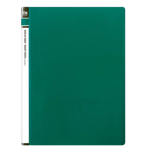 FM Display Book A4 40 Pocket Insert Cover Green