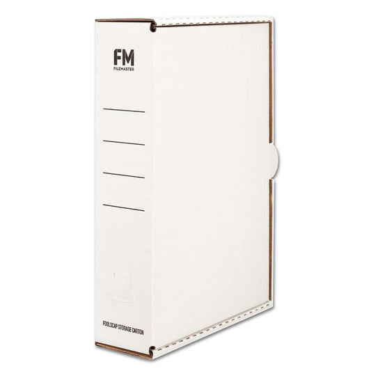 FM Document Storage Carton White Foolscap 385x250x85mm