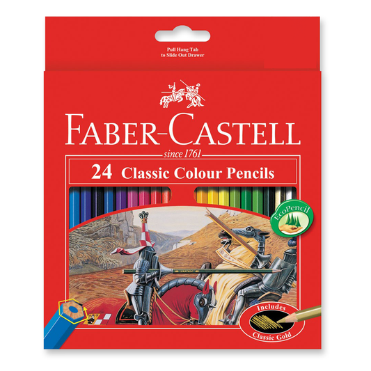 Faber-Castell Classic Coloured Pencils Full Length Pack of 24