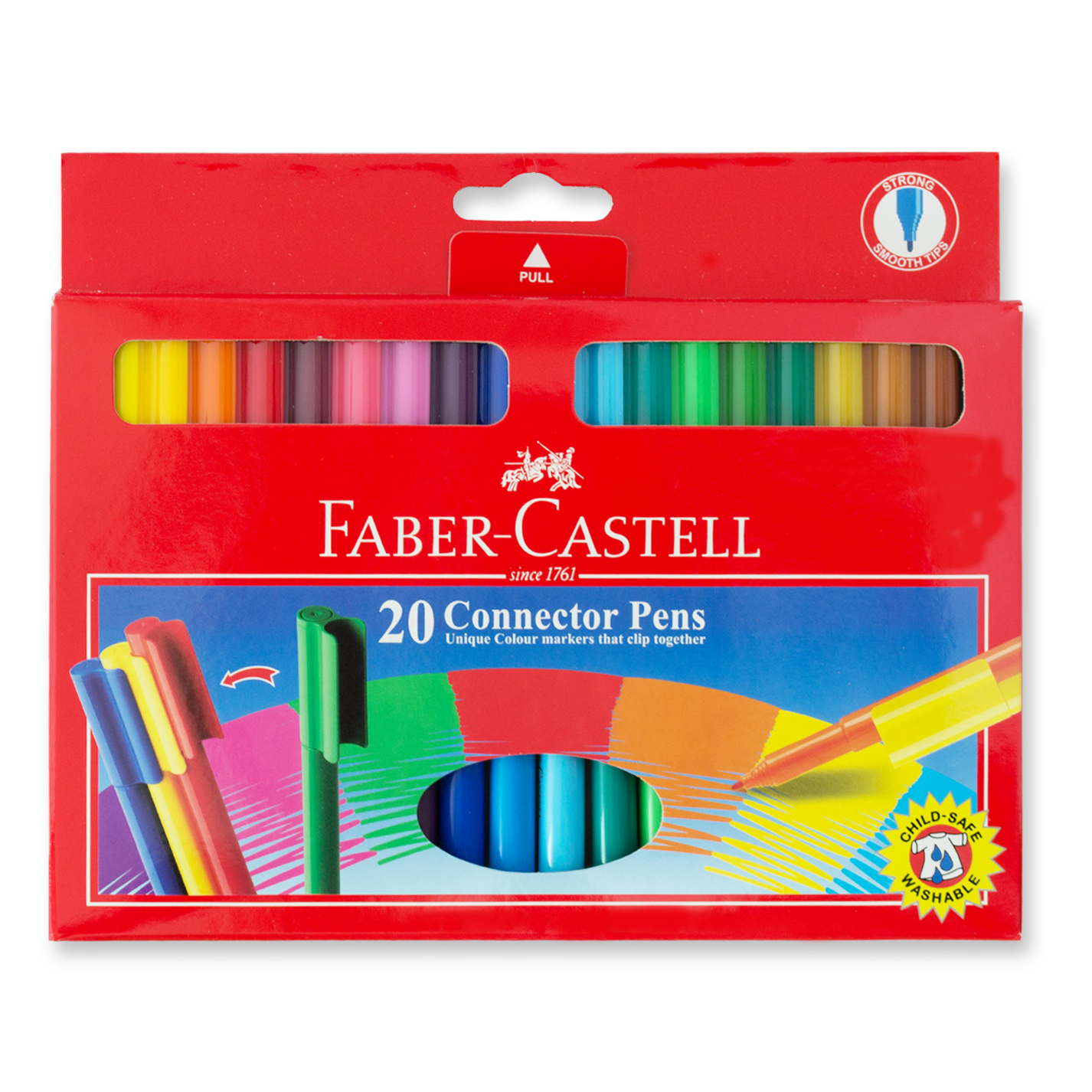 Faber-Castell Connector Pens Fibre Tip Pack of 20