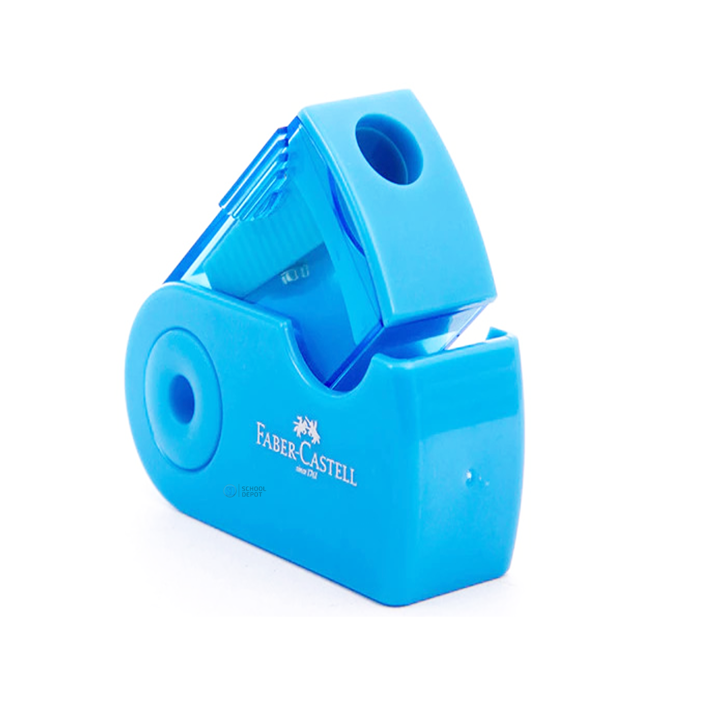 Faber-Castell Pencil Sharpener Fan Shape Single Hole Blue