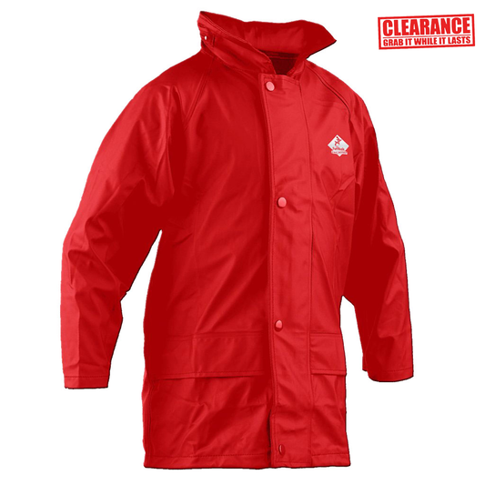 FlexBak Kids 100% Waterproof Raincoat Red Size [6 to 14]