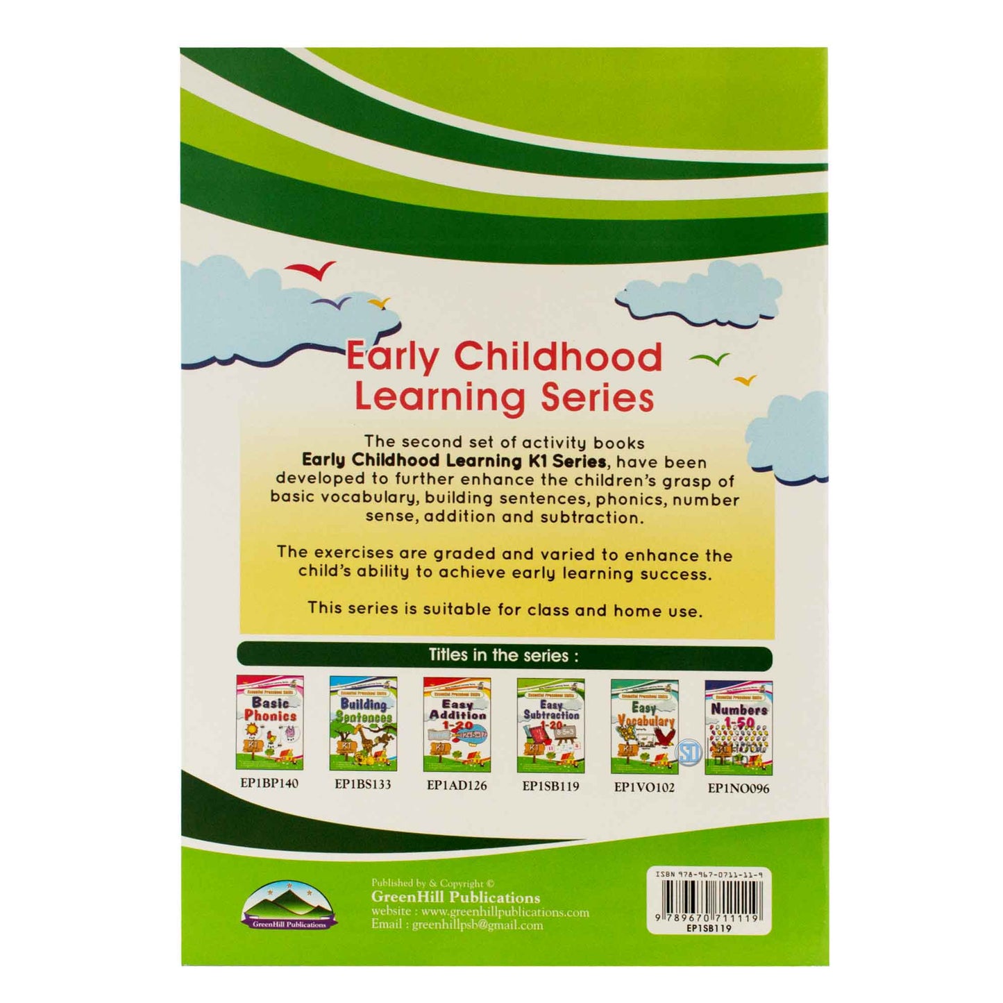 Greenhill Essential Preschool Skills Easy Subtraction 1-20 Ages 4-6 Years
