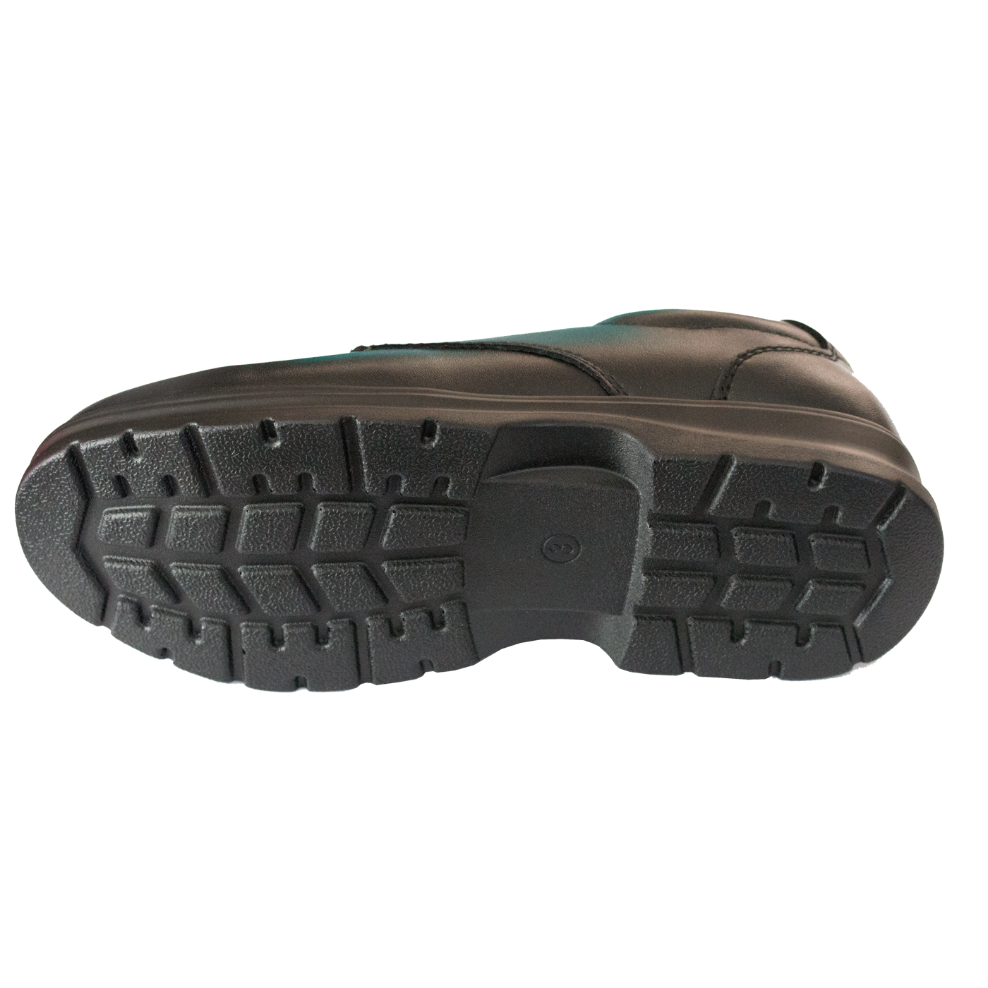 Grosby Leather School Shoes Black Lace Up Educate JNR 2 Durable Anti-Skid Sole