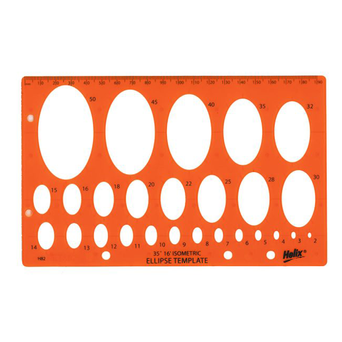 Hellix Ellipse Template 12.5 x 20cm