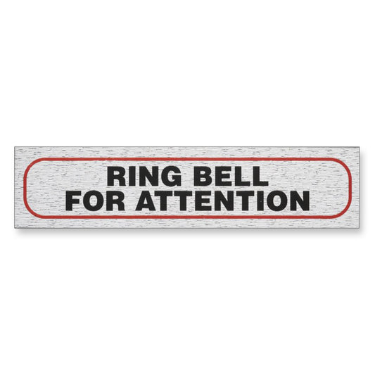 Information Sign "RING BELL FOR ATTENTION" 17 x 4 cm [Self-Adhesive]