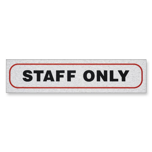 Information Sign "STAFF ONLY" 17 x 4 cm [Self-Adhesive]