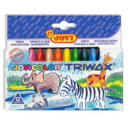 Jovi Triwax Crayons Pack of 12 [Triangular]