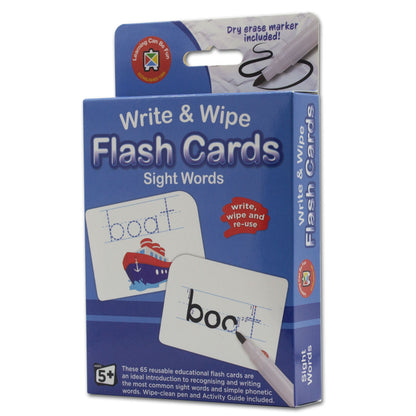 LCBF Write & Wipe Flashcards Sight Words with Marker Ages 5+