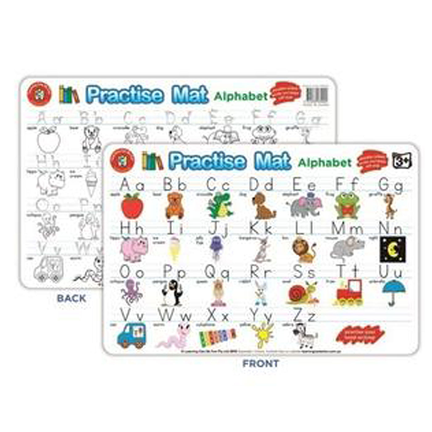 LCBF Practise Mats Double-Sided Dry Erase 42cm x 28cm Ages 3+ Alphabet