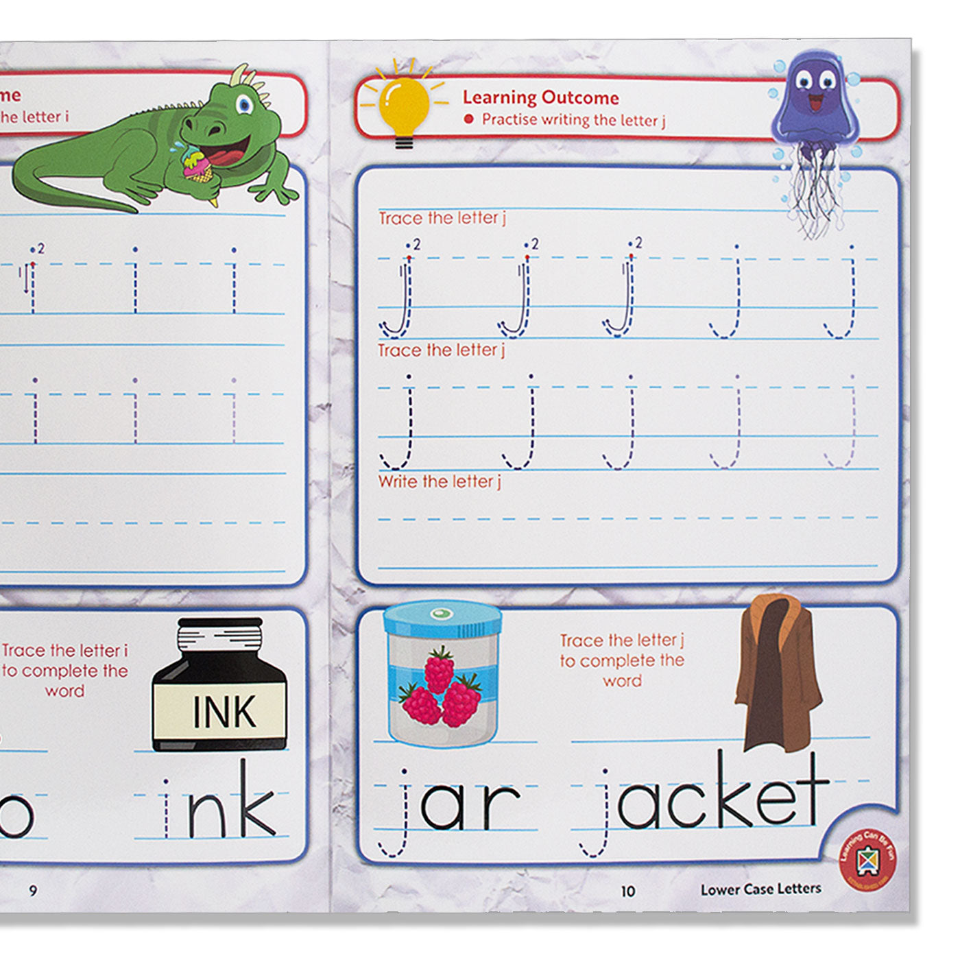 LCBF Wipe Clean Learning Book Lower Case Letters with Marker