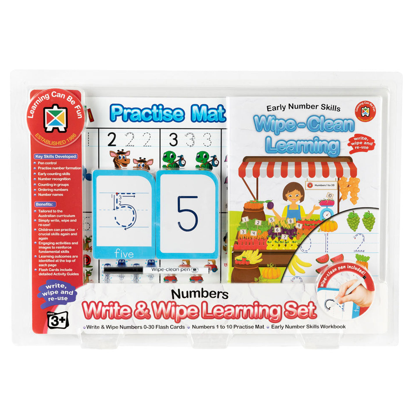 LCBF Write & Wipe Learning Set Early Numbers