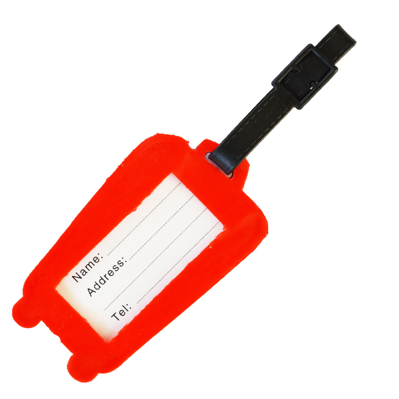 Luggage tag with slot to write name