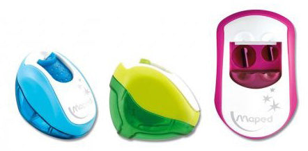 Maped Clean Pencil Sharpener 3 Assorted Colours