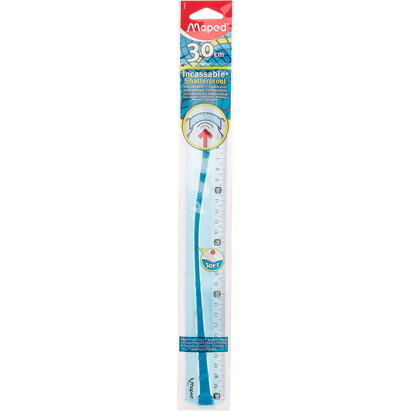 Maped Flex-Flat Ruler 30cm Blue