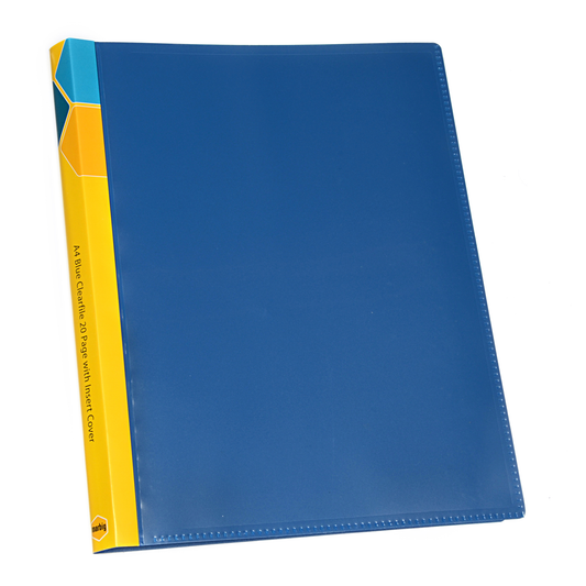 Marbig Display Book A4 20 with Insert Cover Pocket Blue