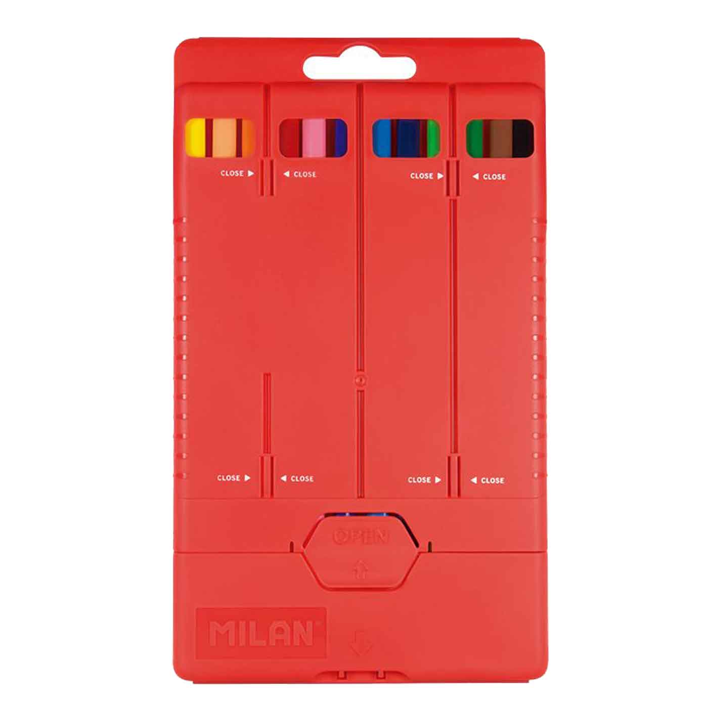 Milan Flexibox Coloured Pencils Triangular Pack 12 Assorted Colours