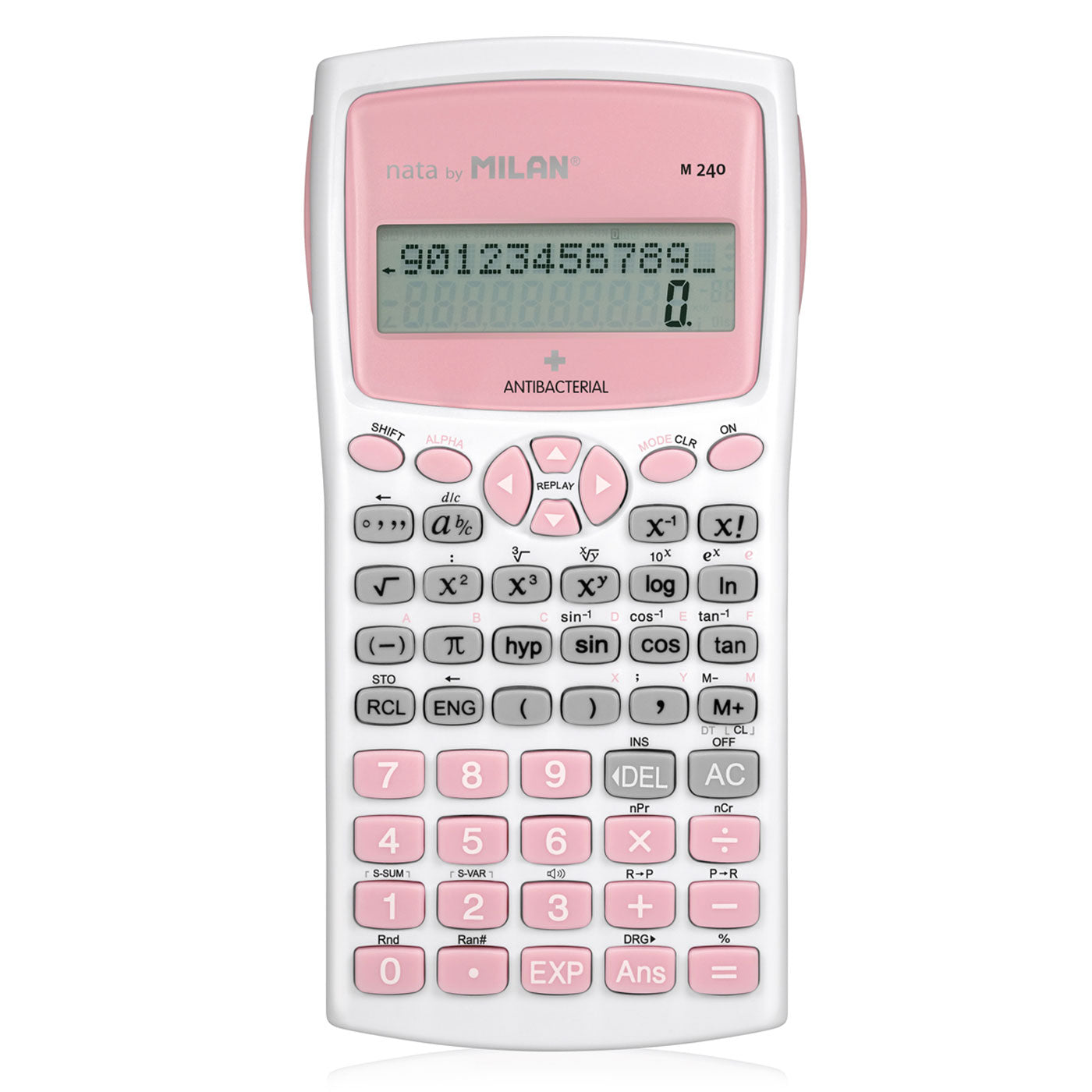 Milan NZQA Approved Scientific Calculator Antibacterial M240 Pink
